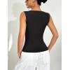 imageZeagoo Womens Going Out Tops Slim Fit Sleeveless Crop Tank Tops Crew Neck Sexy Basic Tee 2025 Y2k Fashion OutfitsBlackWhite