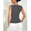 imageZeagoo Womens Going Out Tops Slim Fit Sleeveless Crop Tank Tops Crew Neck Sexy Basic Tee 2025 Y2k Fashion OutfitsDeep Grey