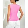 imageZeagoo Womens Going Out Tops Slim Fit Sleeveless Crop Tank Tops Crew Neck Sexy Basic Tee 2025 Y2k Fashion OutfitsHot Pink