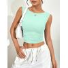 imageZeagoo Womens Going Out Tops Slim Fit Sleeveless Crop Tank Tops Crew Neck Sexy Basic Tee 2025 Y2k Fashion OutfitsMint Green