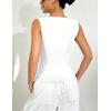 imageZeagoo Womens Going Out Tops Slim Fit Sleeveless Crop Tank Tops Crew Neck Sexy Basic Tee 2025 Y2k Fashion OutfitsWhite