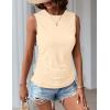 imageZeagoo Womens Ruched Tank Tops Summer Dressy Casual Crewneck Sleeveless Shirts SXXL2 Packtea Leaf and Beige