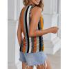 imageZeagoo Womens Ruched Tank Tops Summer Dressy Casual Crewneck Sleeveless Shirts SXXLBlack White Orange Khaki Stripe