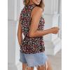 imageZeagoo Womens Ruched Tank Tops Summer Dressy Casual Crewneck Sleeveless Shirts SXXLBlack White Red Flower