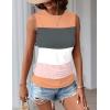 imageZeagoo Womens Ruched Tank Tops Summer Dressy Casual Crewneck Sleeveless Shirts SXXLOrange Pink Grey White Stripe
