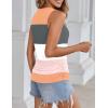 imageZeagoo Womens Ruched Tank Tops Summer Dressy Casual Crewneck Sleeveless Shirts SXXLOrange Pink Grey White Stripe