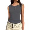 imageZeagoo Womens Going Out Tops Slim Fit Sleeveless Crop Tank Tops Crew Neck Sexy Basic Tee 2025 Y2k Fashion OutfitsDeep Grey