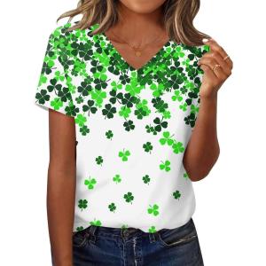 imageZeagoo Short Sleeve Shirts for Women Casual Soft V Neck Basic Tee Tops Summer Outfit Clothes1 Packsp77