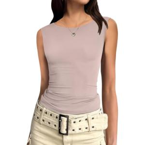imageZeagoo Womens Going Out Tops Slim Fit Sleeveless Crop Tank Tops Crew Neck Sexy Basic Tee 2025 Y2k Fashion OutfitsTaffy