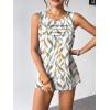 imageZeagoo Tank Top for Women Sleeveless Blouses Scooped Neck Pleated Front Casual Loose Fit Summer ShirtsColor Leaf