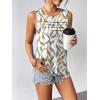 imageZeagoo Tank Top for Women Sleeveless Blouses Scooped Neck Pleated Front Casual Loose Fit Summer ShirtsColor Leaf