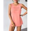 imageZeagoo Tank Top for Women Sleeveless Blouses Scooped Neck Pleated Front Casual Loose Fit Summer ShirtsCoral Pink