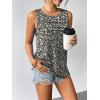 imageZeagoo Tank Top for Women Sleeveless Blouses Scooped Neck Pleated Front Casual Loose Fit Summer ShirtsFloral Black