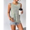 imageZeagoo Tank Top for Women Sleeveless Blouses Scooped Neck Pleated Front Casual Loose Fit Summer ShirtsFloral Blue Yellow