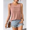 imageZeagoo Tank Top for Women Sleeveless Blouses Scooped Neck Pleated Front Casual Loose Fit Summer ShirtsPink