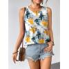 imageZeagoo Tank Top for Women Sleeveless Blouses Scooped Neck Pleated Front Casual Loose Fit Summer ShirtsTie Dye Flower