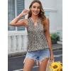 imageZeagoo Womens Summer Tank Tops Pleated V Neck Floral Solid Loose Fit Tops Casual Flowy Sleeveless Tunic Shirts 2025 ClothesFloral Black Xh5