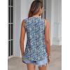 imageZeagoo Womens Summer Tank Tops Pleated V Neck Floral Solid Loose Fit Tops Casual Flowy Sleeveless Tunic Shirts 2025 ClothesFloral Blue Pa236