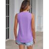 imageZeagoo Womens Summer Tank Tops Pleated V Neck Floral Solid Loose Fit Tops Casual Flowy Sleeveless Tunic Shirts 2025 ClothesPurple