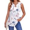 imageZeagoo Womens Summer Tank Tops Pleated V Neck Floral Solid Loose Fit Tops Casual Flowy Sleeveless Tunic Shirts 2025 ClothesBf112