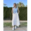 imageZeagoo Sleeveless Button Down Shirt for Women Casual V Neck Blouses Solid Collared Tops Summer Dressy ShirtsLight Blue