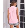 imageZeagoo Sleeveless Button Down Shirt for Women Casual V Neck Blouses Solid Collared Tops Summer Dressy ShirtsPink