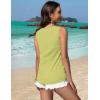 imageZeagoo Summer Tank Top for Women V Neck Textured Camisole Blouses Sleeveless Casual Basic Beach Vacation Cami ShirtLemon