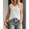 imageZeagoo Summer Tank Top for Women V Neck Textured Camisole Blouses Sleeveless Casual Basic Beach Vacation Cami ShirtWhite