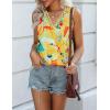 imageZeagoo Women 2025 V Neck Lace Tank Tops Summer Floral Print Loose Fit Tops Sleeveless Shirts Casual Trendy BlousePrint 1