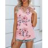 imageZeagoo Women 2025 V Neck Lace Tank Tops Summer Floral Print Loose Fit Tops Sleeveless Shirts Casual Trendy BlousePrint 3