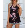 imageZeagoo Women 2025 V Neck Lace Tank Tops Summer Floral Print Loose Fit Tops Sleeveless Shirts Casual Trendy BlousePrint 5