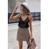 imageZeagoo Womens Silk Satin Tank Tops V Neck Sleeveless Camisole Cami Spaghetti Straps Blouse Summer Loose Racerback ShirtBlack