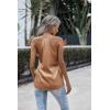 imageZeagoo Womens Silk Satin Tank Tops V Neck Sleeveless Camisole Cami Spaghetti Straps Blouse Summer Loose Racerback ShirtCamel