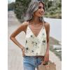 imageZeagoo Womens Silk Satin Tank Tops V Neck Sleeveless Camisole Cami Spaghetti Straps Blouse Summer Loose Racerback ShirtDh1018