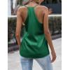 imageZeagoo Womens Silk Satin Tank Tops V Neck Sleeveless Camisole Cami Spaghetti Straps Blouse Summer Loose Racerback ShirtGreen