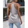 imageZeagoo Womens Silk Satin Tank Tops V Neck Sleeveless Camisole Cami Spaghetti Straps Blouse Summer Loose Racerback ShirtGrey