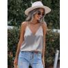 imageZeagoo Womens Silk Satin Tank Tops V Neck Sleeveless Camisole Cami Spaghetti Straps Blouse Summer Loose Racerback ShirtGrey