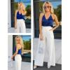 imageZeagoo Womens Silk Satin Tank Tops V Neck Sleeveless Camisole Cami Spaghetti Straps Blouse Summer Loose Racerback ShirtNavy Blue