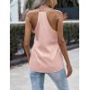 imageZeagoo Womens Silk Satin Tank Tops V Neck Sleeveless Camisole Cami Spaghetti Straps Blouse Summer Loose Racerback ShirtPink