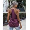 imageZeagoo Womens Silk Satin Tank Tops V Neck Sleeveless Camisole Cami Spaghetti Straps Blouse Summer Loose Racerback ShirtPurple