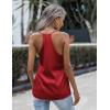 imageZeagoo Womens Silk Satin Tank Tops V Neck Sleeveless Camisole Cami Spaghetti Straps Blouse Summer Loose Racerback ShirtRed