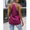 imageZeagoo Womens Silk Satin Tank Tops V Neck Sleeveless Camisole Cami Spaghetti Straps Blouse Summer Loose Racerback ShirtRose Red