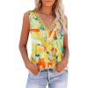 imageZeagoo Women 2025 V Neck Lace Tank Tops Summer Floral Print Loose Fit Tops Sleeveless Shirts Casual Trendy BlousePrint 1
