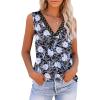 imageZeagoo Women 2025 V Neck Lace Tank Tops Summer Floral Print Loose Fit Tops Sleeveless Shirts Casual Trendy BlousePrint 2