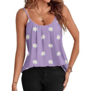imageZeagoo Womens Summer Sleeveless Tops Scoop Neck Cute Tank Camisole Casual Loose Fit TopsPattern4