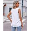 imageZeagoo Womens 2025 Silk Satin Tank Tops V Neck Casual Cami Sleeveless Camisole Blouses Summer Basic Tank ShirtAwhite