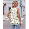 imageZeagoo Womens 2025 Silk Satin Tank Tops V Neck Casual Cami Sleeveless Camisole Blouses Summer Basic Tank ShirtFloral Patterndh1018