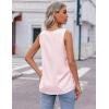 imageZeagoo Womens 2025 Silk Satin Tank Tops V Neck Casual Cami Sleeveless Camisole Blouses Summer Basic Tank ShirtPink