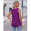 imageZeagoo Womens 2025 Silk Satin Tank Tops V Neck Casual Cami Sleeveless Camisole Blouses Summer Basic Tank ShirtPurple