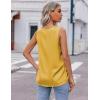 imageZeagoo Womens 2025 Silk Satin Tank Tops V Neck Casual Cami Sleeveless Camisole Blouses Summer Basic Tank ShirtTurmeric
